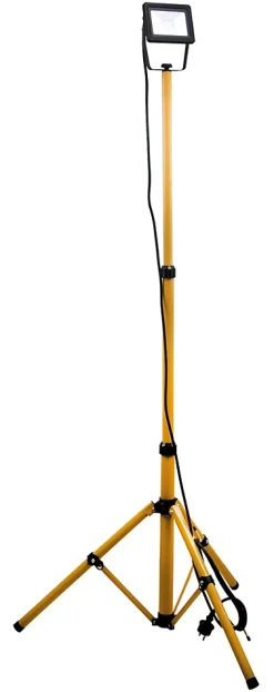 Projecteur LED sur trépied 1x 20W Jaune pour chantier - IP65 CE-Zenitech Online
