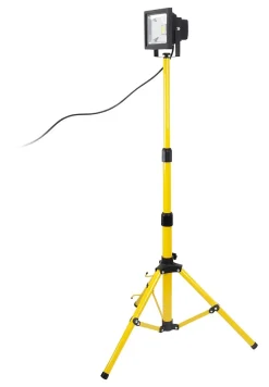 Projecteur LED sur trépied 1x 20W Jaune pour chantier - IP65 CE-Zenitech Online