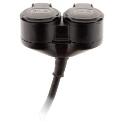 Prolongateur à double tête pour chantier HO7RN-F 16A 3G1,5mm² - Noir 1m --Zenitech Clearance