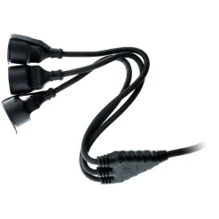 Prolongateur à triple tête pour chantier HO7RN-F 16A 3G1,5mm² - Noir 1m -^Zenitech Clearance