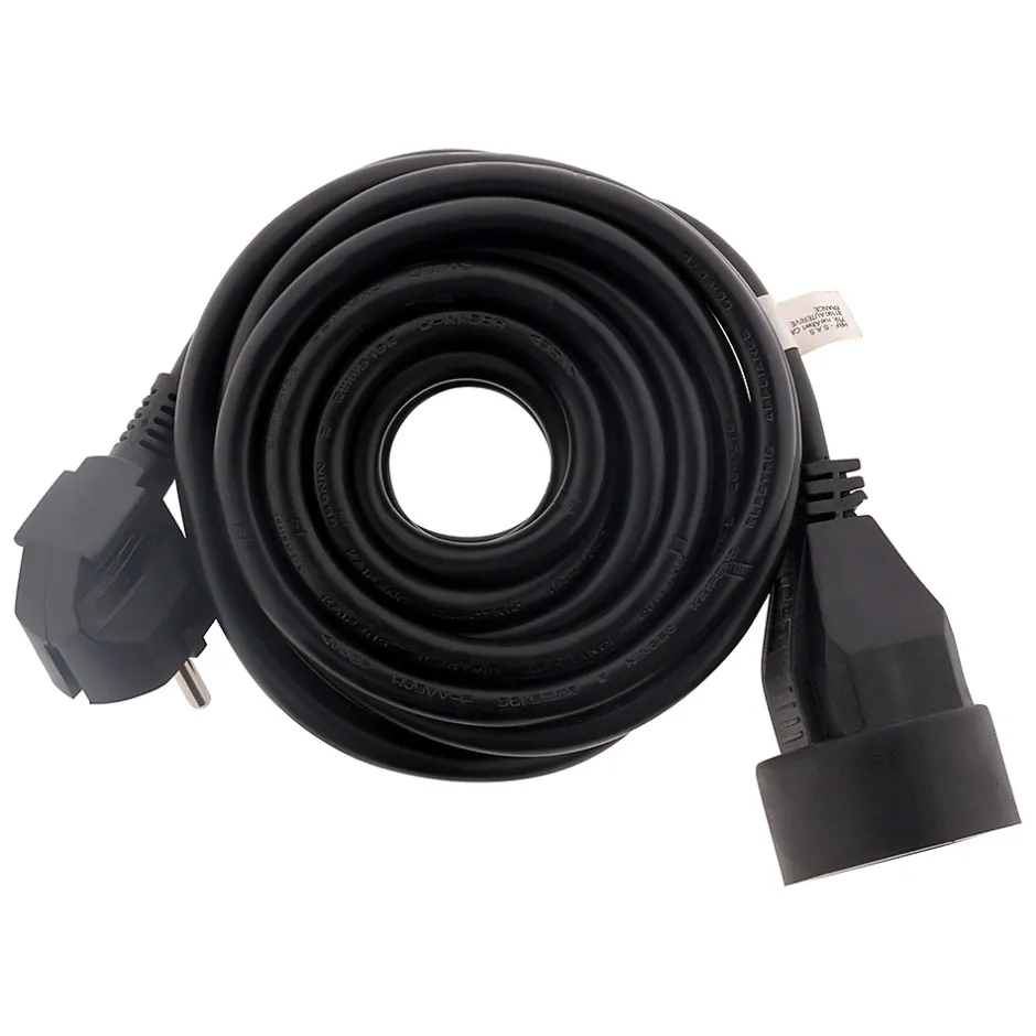 Prolongateur 16A 2P+T noir 5m-Zenitech Best