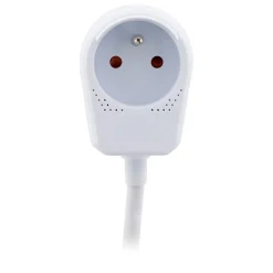 Prolongateur HO5VV-F 3m avec prise gigogne - Blanc --Zenitech New