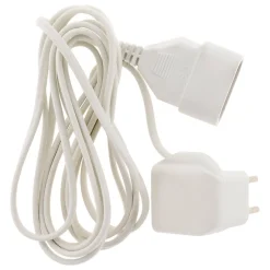 Prolongateur HO3VVH2-F 2x0,75mm² 6A 3m avec prise gigogne - Blanc -^Zenitech