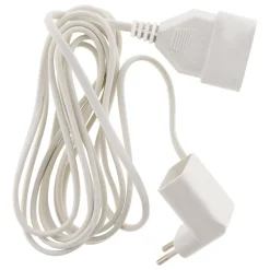 Prolongateur HO3VVH2-F 2x0,75mm² 6A 3m avec prise gigogne - Blanc -^Zenitech