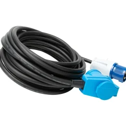 Prolongateur Schuko CEE P17 10m IP44 - Noir/Bleu --Protec Hot