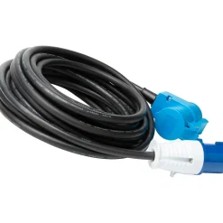 Prolongateur Schuko CEE P17 10m IP44 - Noir/Bleu --Protec Hot