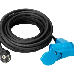 Prolongateur Schuko CEE P17 10m IP44 - Noir/Bleu --Protec Hot