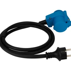 Prolongateur Schuko CEE P17 1,5m IP44 - Noir/Bleu --Protec Online