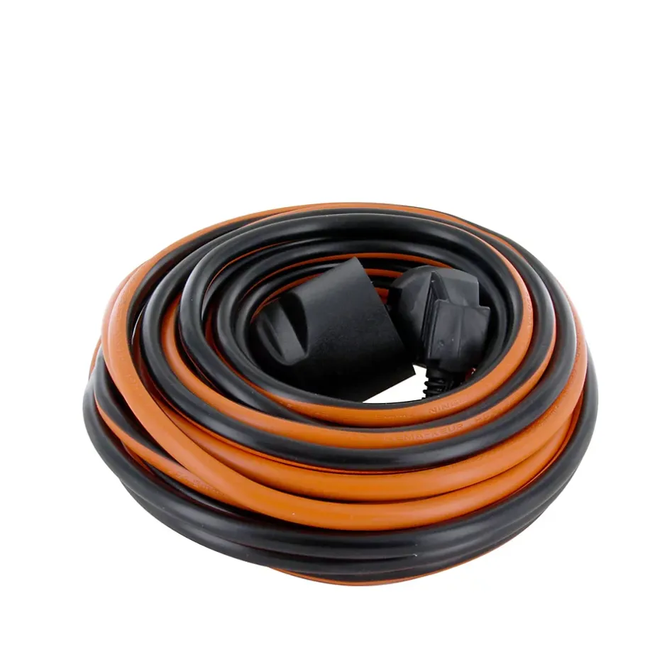 Prolongateur Schuko H05VVF 20m - noir/orange -^Chacon Discount