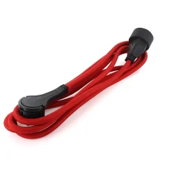 Prolongateur text. fiche plate 3m rouge/noir-Chacon Discount