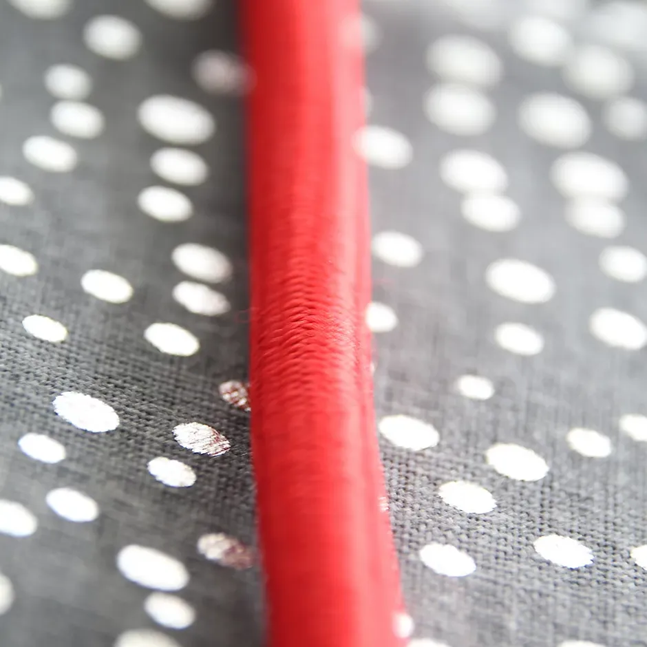 Prolongateur text. fiche plate 3m rouge/noir-Chacon Discount