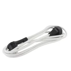 Prolongateur text. fiche plate 3m blanc/noir^Chacon Best