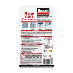 Pâte à reboucher Salle de bain Saine Stop fuite 64g-Rubson Discount