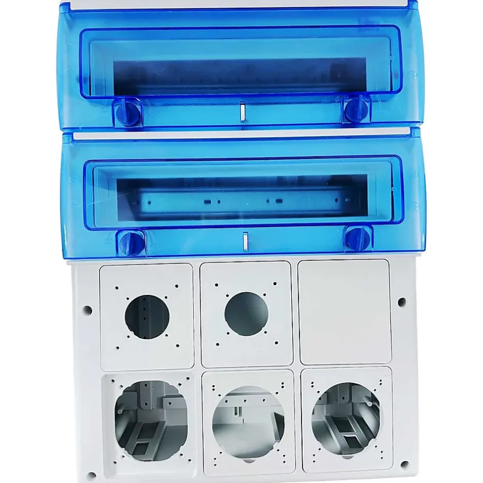 1332pv6 Coffret étanche Ip65 Pour 6 Prises Industrielles à Composer - 2 Rangées De 16 Modules - Indubox-Solera Hot