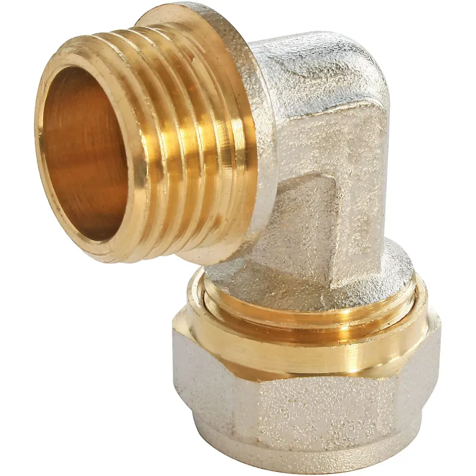 Raccord coudé à compression pour tube Multicouche Ø20 - coude mâle 15/21 (1/2")-Somatherm for you Sale