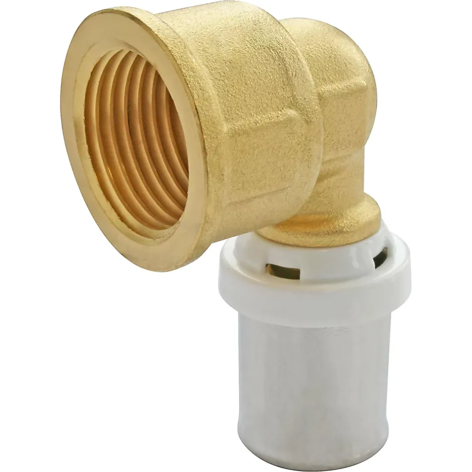 Raccord coudé à sertir pour tube Multicouche Ø16 - coude femelle 15/21 (1/2")^Somatherm for you