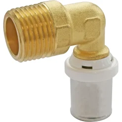 Raccord coudé à sertir pour tube Multicouche Ø16 - coude mâle 15/21 (1/2")-Somatherm for you Online