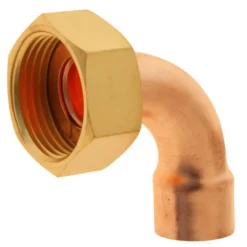 Raccord cuivre coudé à souder sur tube cuivre Ø16 - sortie écrou tournant femelle 20/27 (3/4"), lot de 2-Somatherm for you