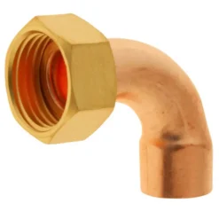 Raccord cuivre coudé à souder sur tube cuivre Ø14 - sortie écrou tournant femelle 15/21 (1/2"), lot de 2^Somatherm for you Online