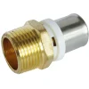 Raccord droit à sertir pour tube Multicouche Ø20 - droit mâle 20/27 (3/4")-Somatherm for you Outlet