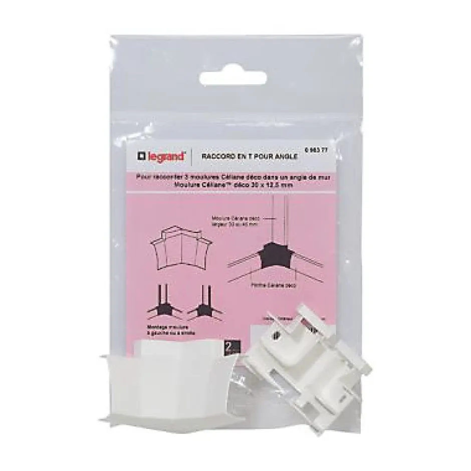 Raccord en T pour angle, pour moulure CELIANE Déco 30 x 12,5 mm^Legrand New