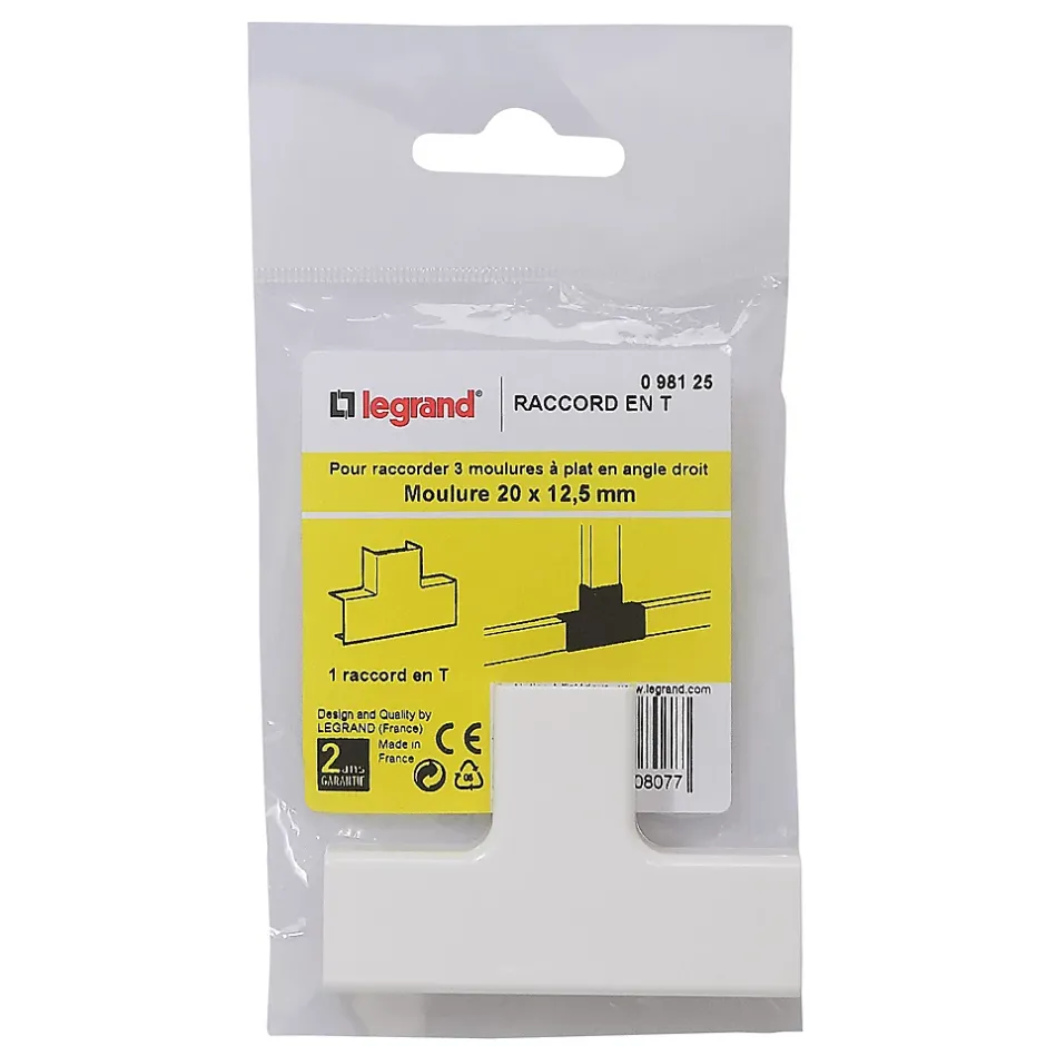Raccord en T pour moulure 20 x 12,5 mm-Legrand Discount