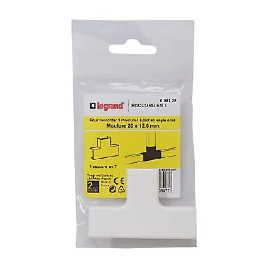 Raccord en T pour moulure 20 x 12,5 mm-Legrand Discount