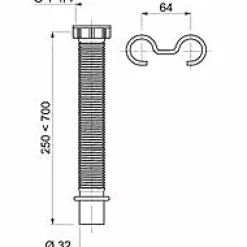 Raccord extensible ø32 mm 700 mm^Wirquin Sale