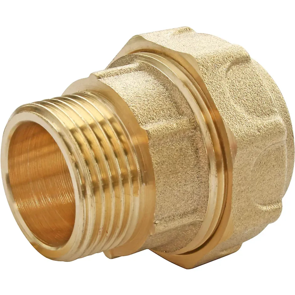 Raccord laiton droit pour PE Ø32 - Mâle 26/34 (1")-Somatherm for you Best