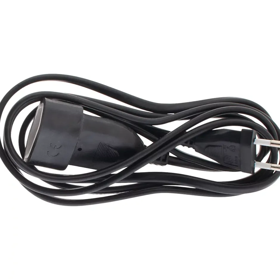 Rallonge de câble HO5VV-F 2x1mm² - 2m - noir --Zenitech