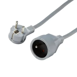 Rallonge intérieur H05VV-F 3 x 1.5 mm² 3m + prise métal^Diall Discount