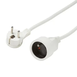 Rallonge intérieur H05VV-F 3 x 1.5 mm² 3m + prise blanc^Diall Outlet