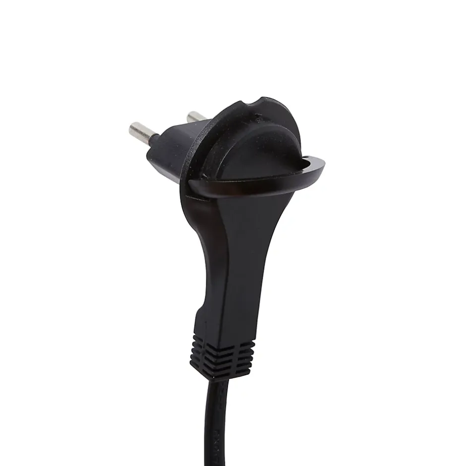 Rallonge intérieur H03VVH2-F 2 x 0.75mm² 3m prise noir^Diall New