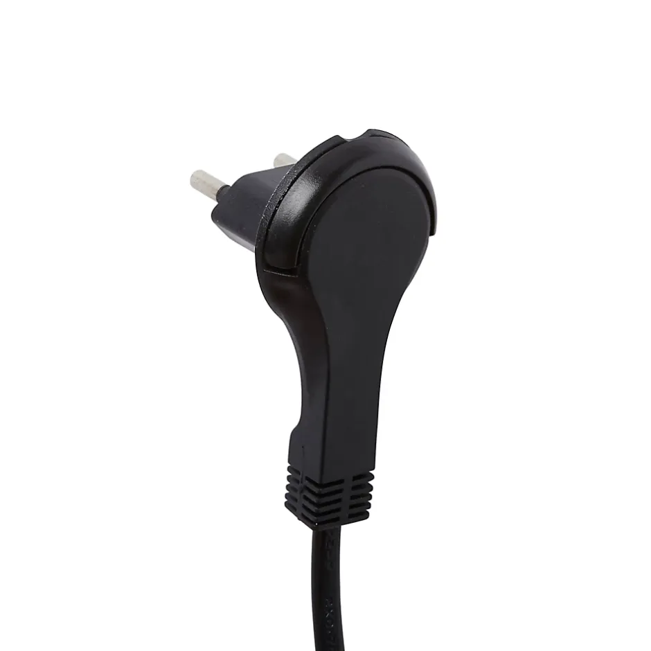 Rallonge intérieur H03VVH2-F 2 x 0.75mm² 3m prise noir^Diall New