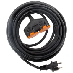 Rallonge IP44 2 prises + clapet 5m^Zenitech New