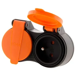 Rallonge IP44 2 prises + clapet 5m^Zenitech New