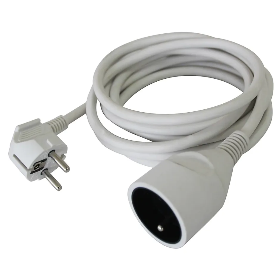 Rallonge électrique câble H05VVF 3G1,5 mm², 3680 W coloris blanc longueur 3 m^ Online
