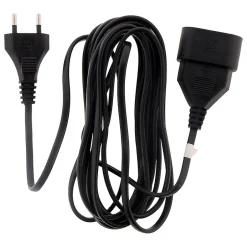 Rallonge 5m - HO3VVH2F 2x0,75mm² 6A - noir -^Zenitech Discount