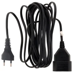 Rallonge 5m - HO3VVH2F 2x0,75mm² 6A - noir -^Zenitech Discount