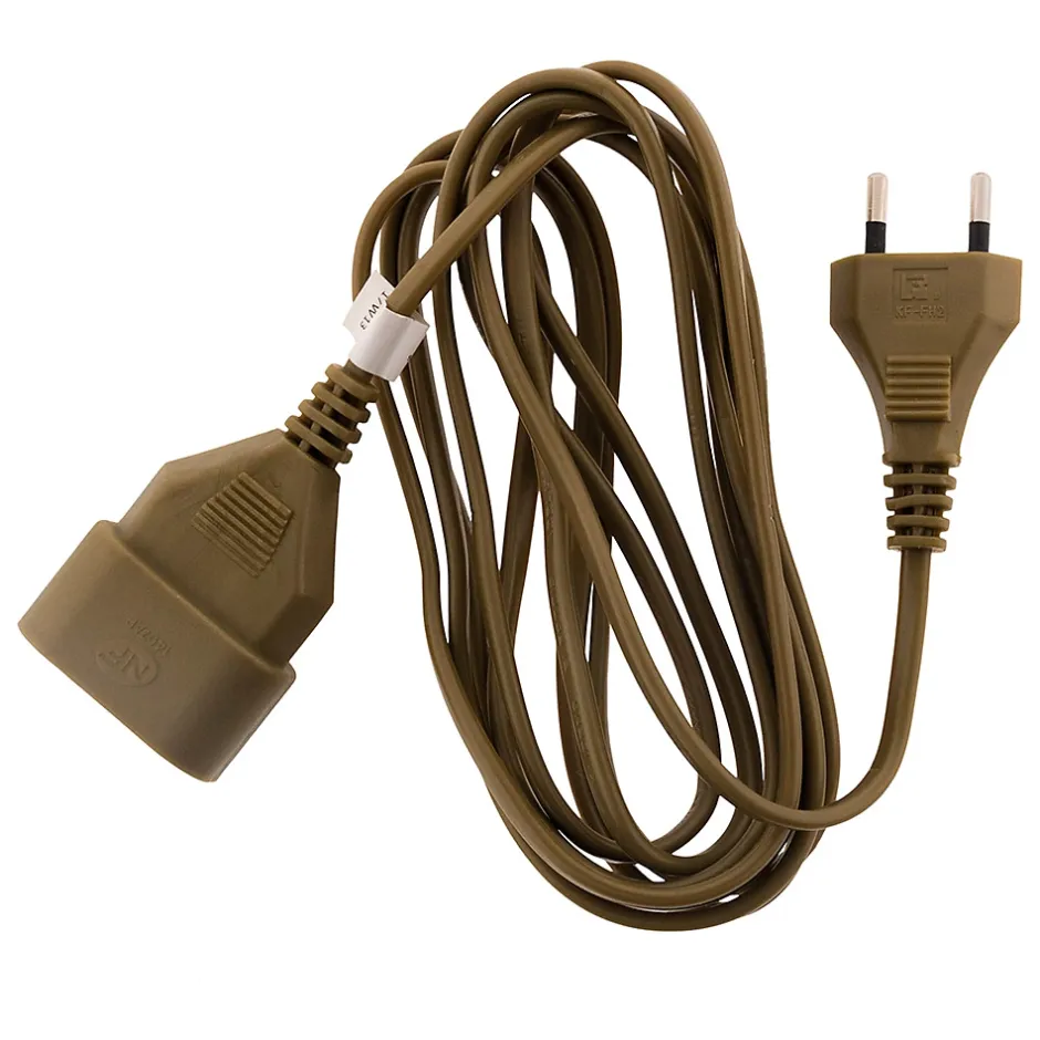 Rallonge 3m - HO3VVH2F 2x0,75mm² 6A - or --Zenitech Discount