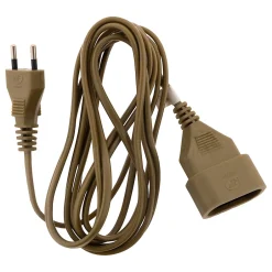 Rallonge 3m - HO3VVH2F 2x0,75mm² 6A - or --Zenitech Discount