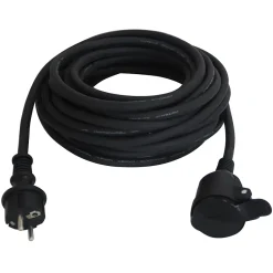 Rallonge noire H05VVF 3G1 5mm² 10m avec clapet-Diall Sale