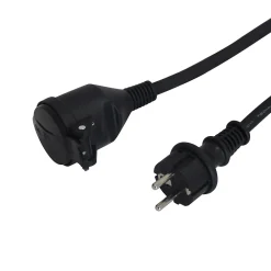 Rallonge noire H05VVF 3G1 5mm² 10m avec clapet-Diall Sale