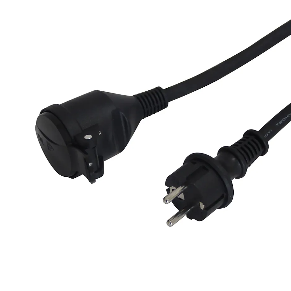 Rallonge noire H05VVF 3G1 5mm² 10m avec clapet-Diall Sale