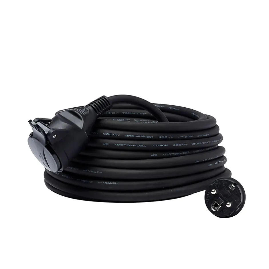 Rallonge noire H05VVF 3G1 5mm² 10m avec clapet-Diall Sale