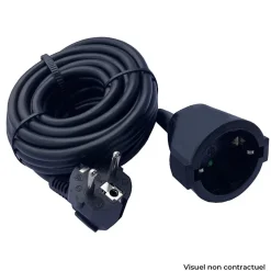 Rallonge Schuko HO5VV-F 3G1,5mm² 10m - noir --Zenitech Hot