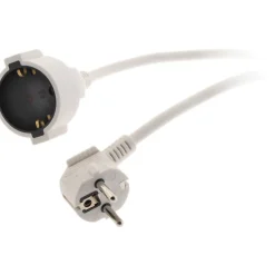 Rallonge Schuko HO5VV-F 3G1,5mm² 5m - blanc --Zenitech Online