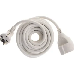 Rallonge Schuko HO5VV-F 3G1,5mm² 5m - blanc --Zenitech Online