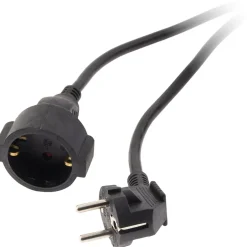 Rallonge Schuko HO5VV-F 3G1,5mm² 5m - noir --Zenitech Outlet