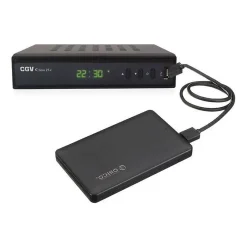 Récepteur TNT HD ETIMO 2TC double tuner HDMI 1080p USB Ethernet Noir-Cgv Discount